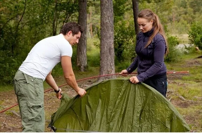 Sätta upp tält