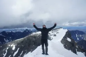 Jag på toppen av Kebnekaise